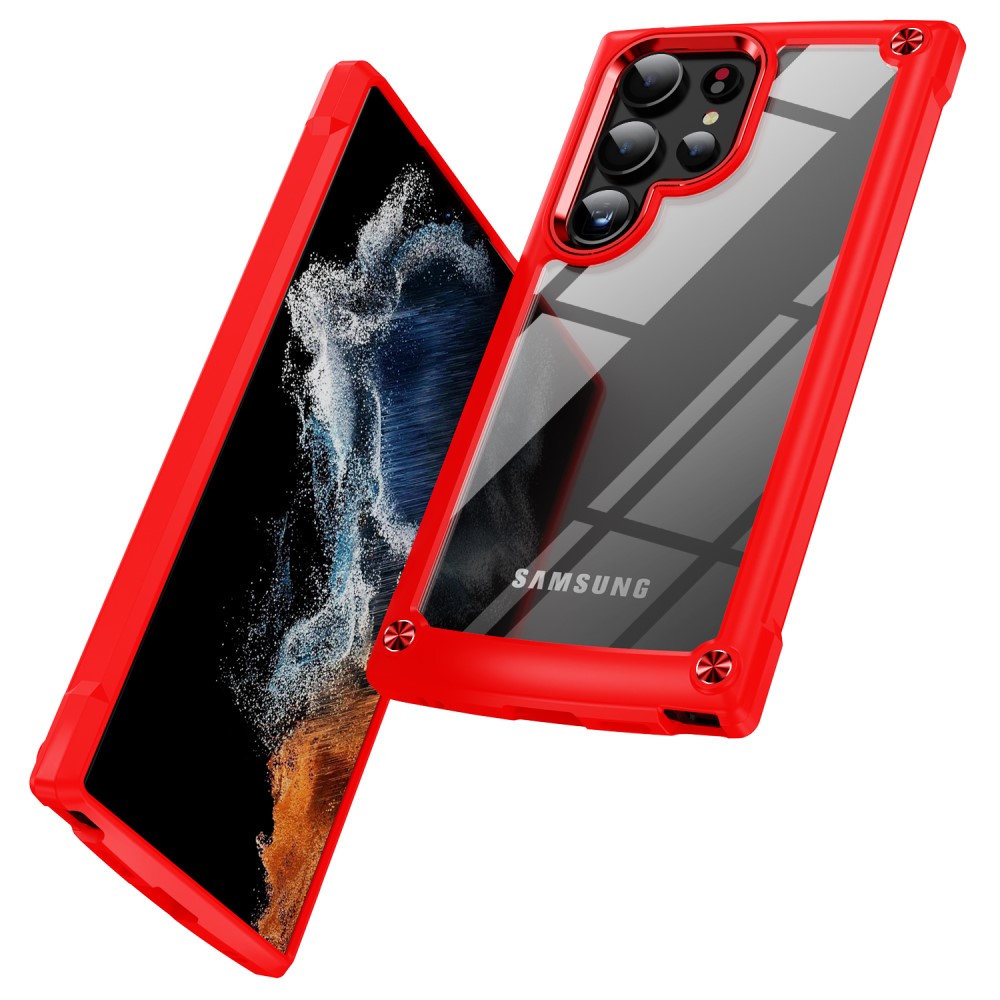  Galaxy S24 Ultra Skal Shockproof Hybrid Armor Röd
