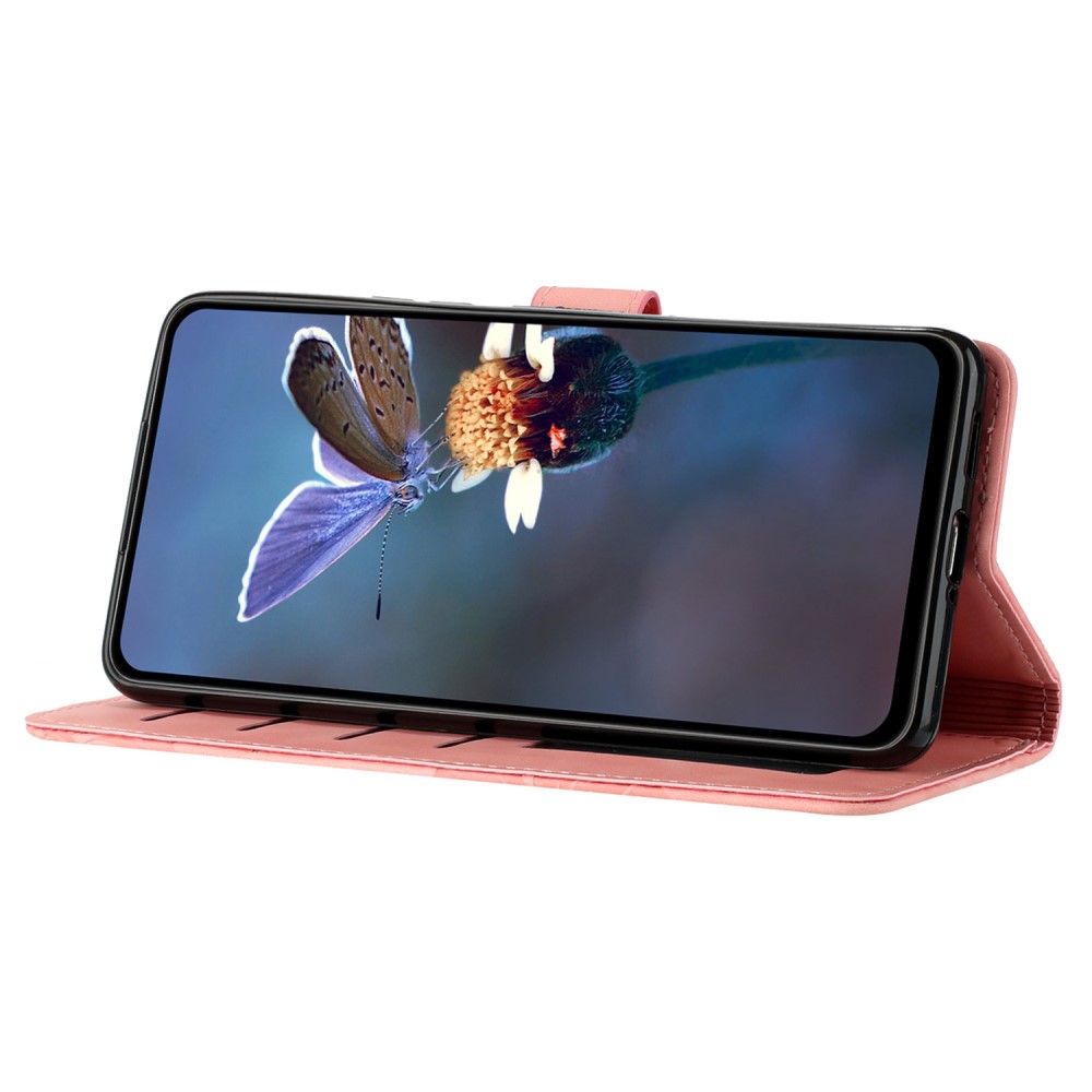  Samsung Galaxy S24 Ultra Fodral Blommigt Tryck Rosa