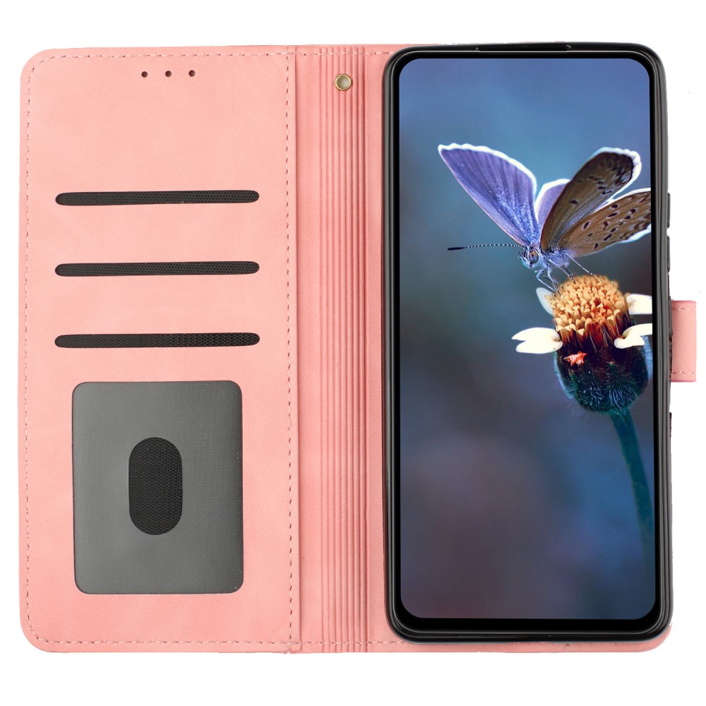  Samsung Galaxy S24 Ultra Fodral Blommigt Tryck Rosa