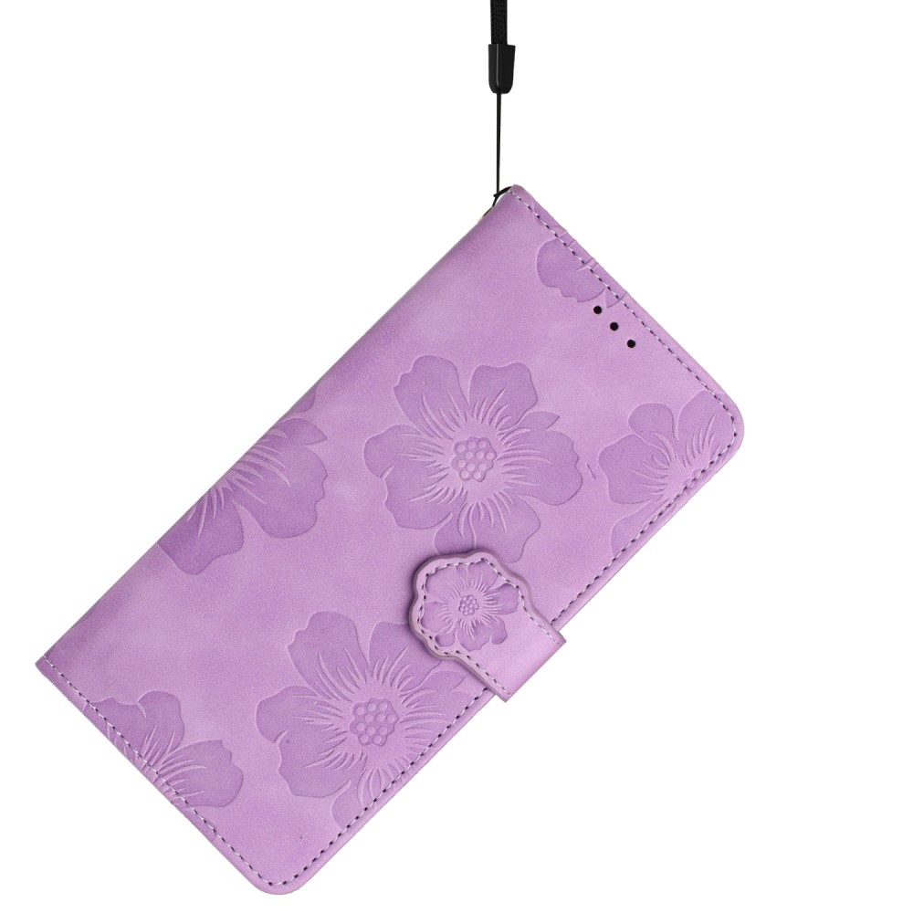  Samsung Galaxy S24 Ultra Fodral Blommigt Tryck Lila