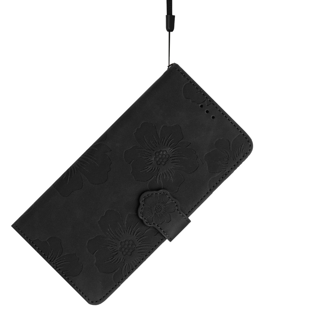  Samsung Galaxy S24 Ultra Fodral Blommigt Tryck Svart