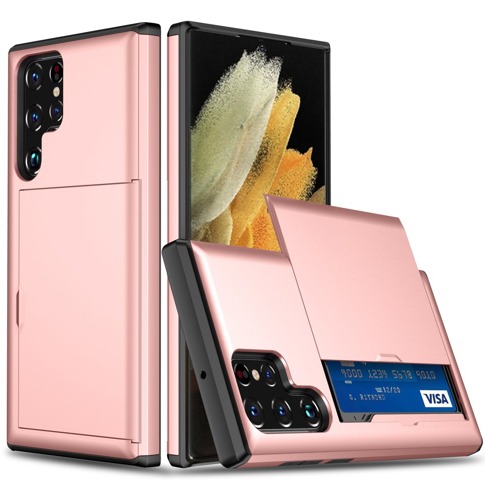  Samsung Galaxy S24 Ultra Skal Med Kortfack Roséguld