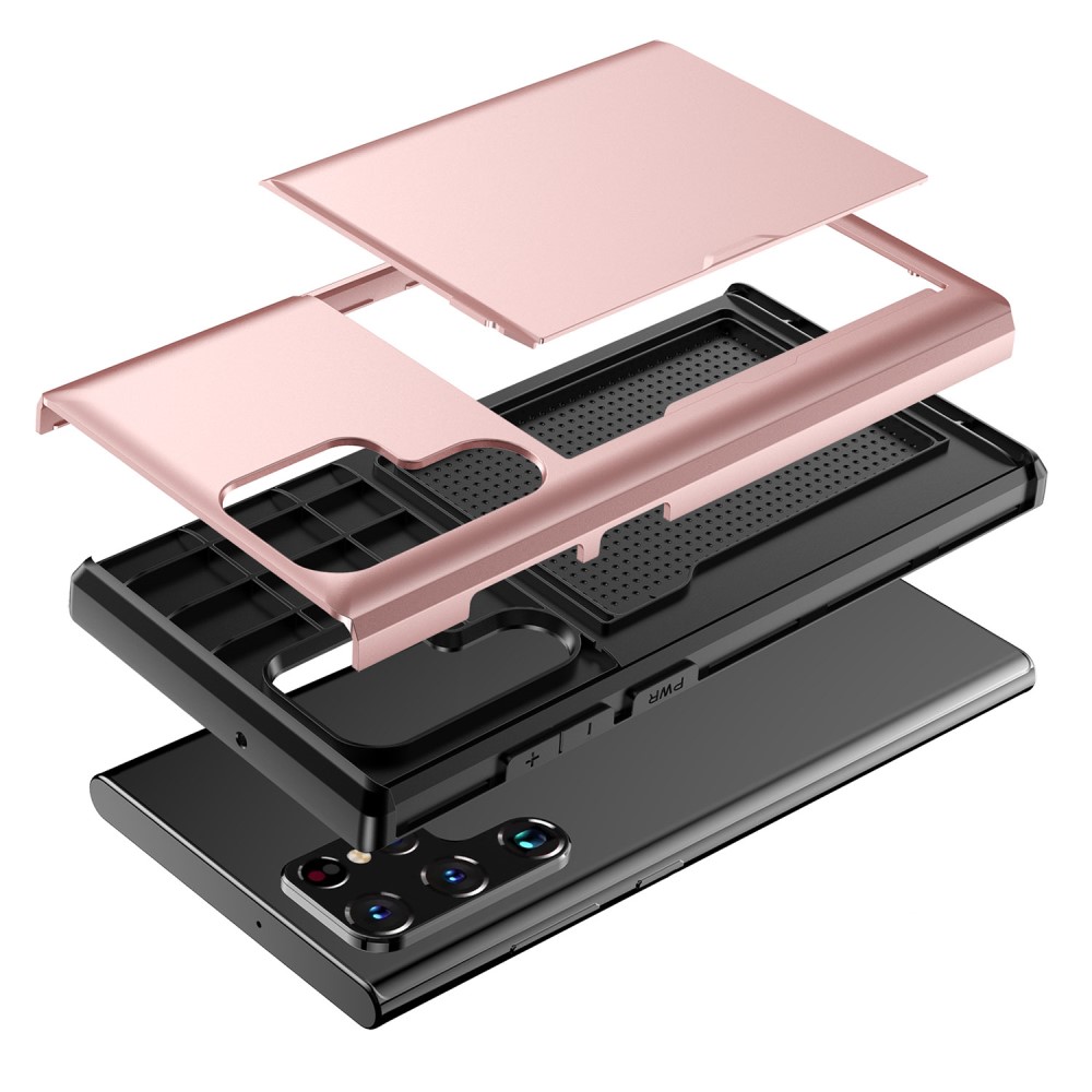  Samsung Galaxy S24 Ultra Skal Med Kortfack Roséguld