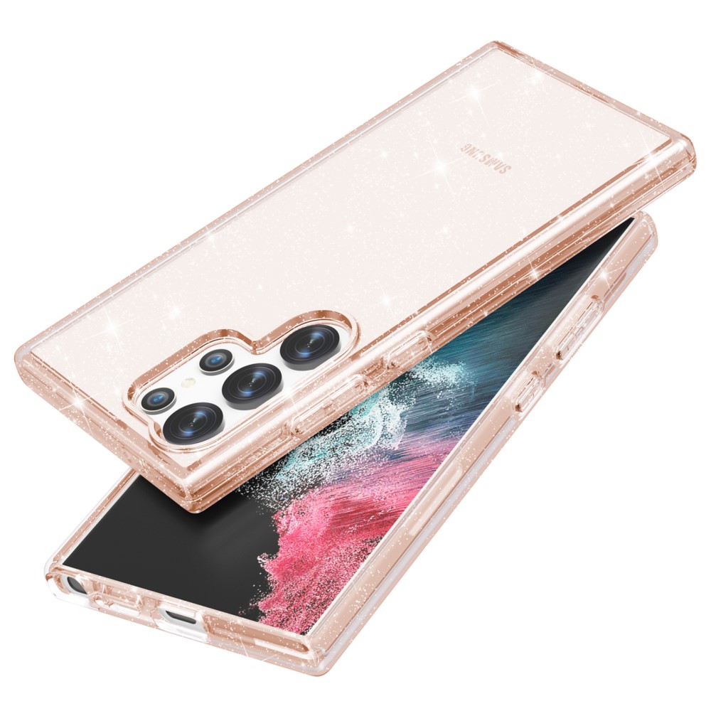  Samsung Galaxy S24 Ultra Skal Sparkling Glitter Guld