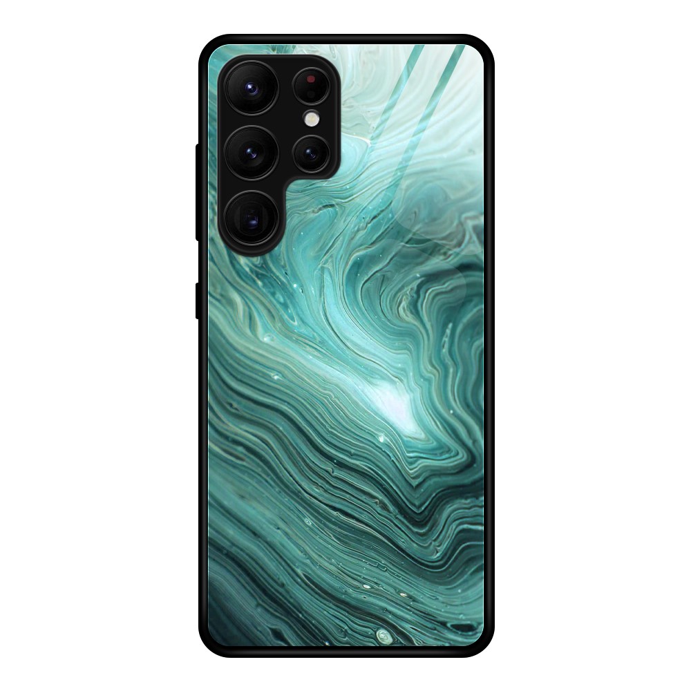  Samsung Galaxy S24 Ultra Skal Härdat Glas Grön