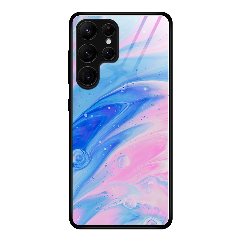  Samsung Galaxy S24 Ultra Skal Härdat Glas Rosa