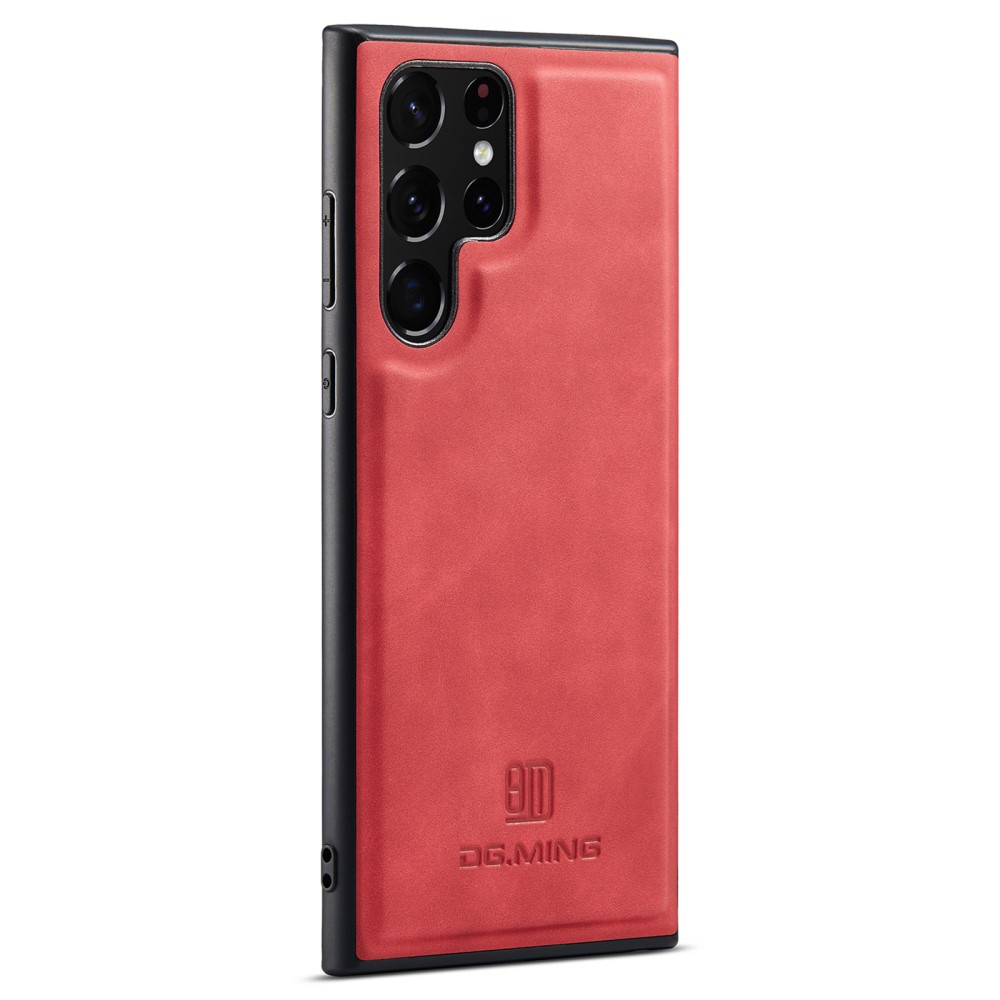 DG.MING DG.MING Galaxy S24 Ultra Skal Läderbelagt Röd