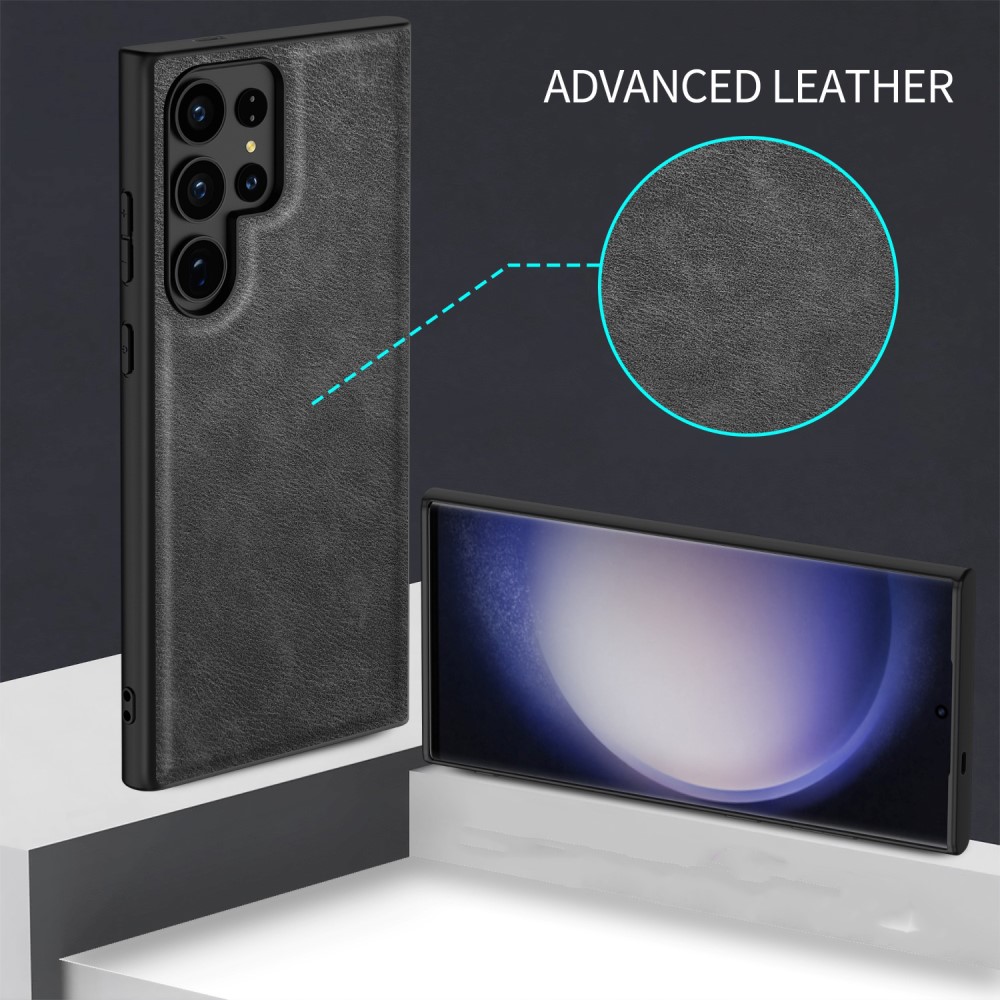  Galaxy S24 Ultra Läderbelagt Hybrid Skal Brun