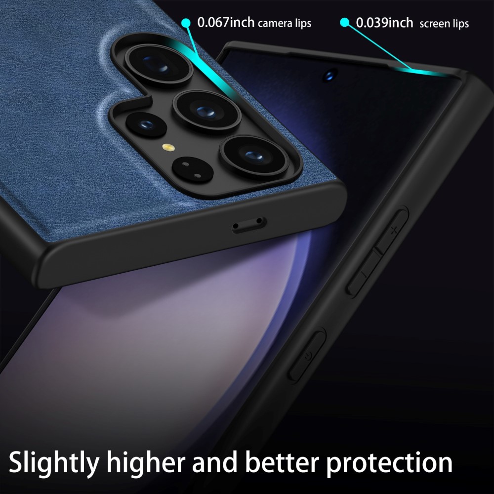  Galaxy S24 Ultra Läderbelagt Hybrid Skal Brun