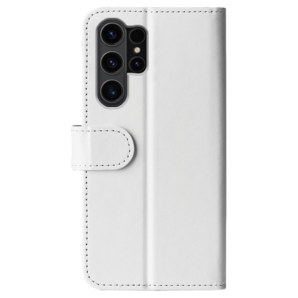  Samsung Galaxy S24 Ultra Fodral Crazy Horse Läder Vit