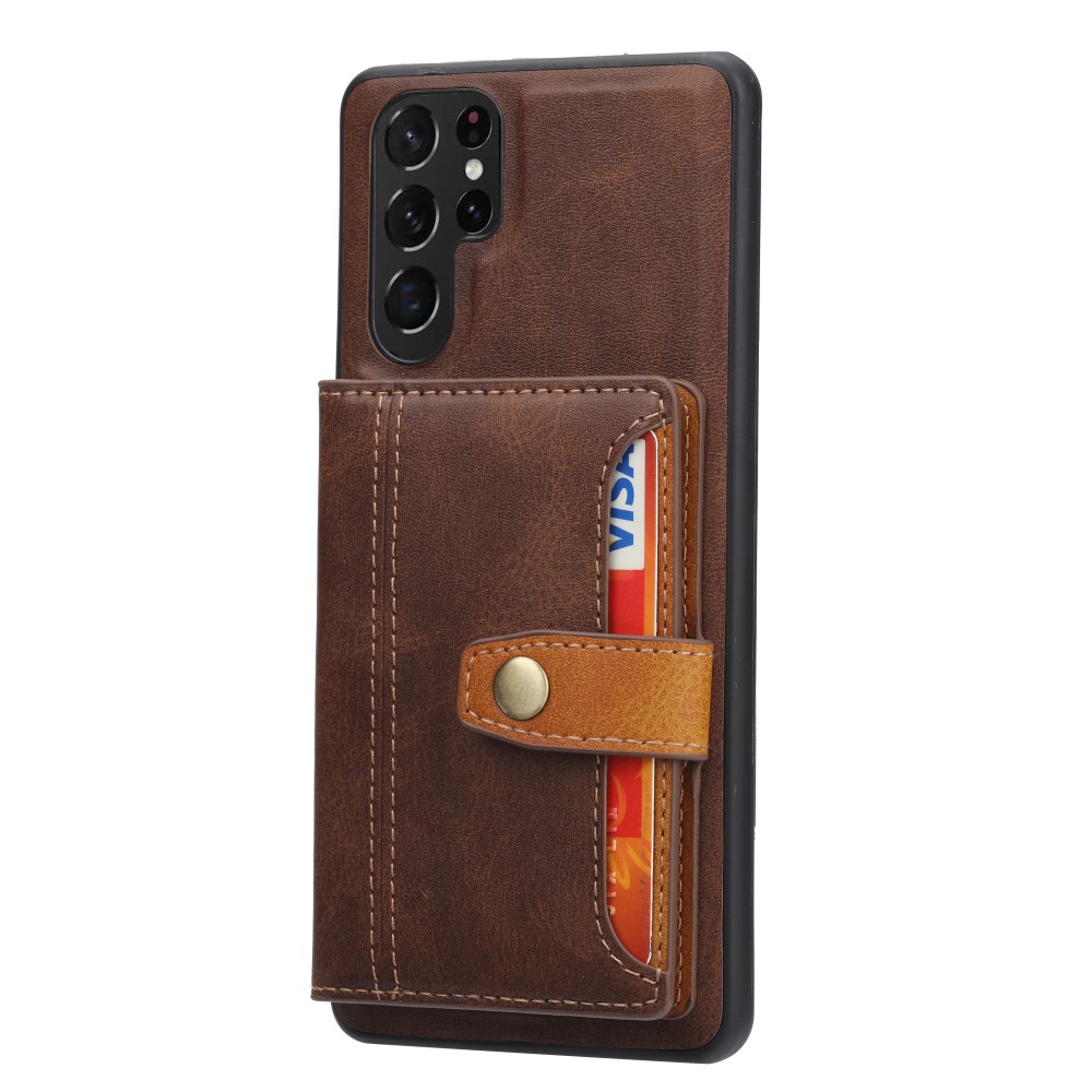  Galaxy S24 Ultra Skal Med Plånboksfunktion Brun