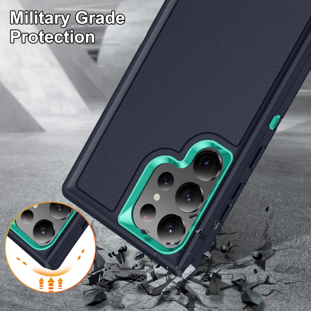  Galaxy S24 Ultra Skal Xtreme Shockproof Hybrid Svart/Cyan