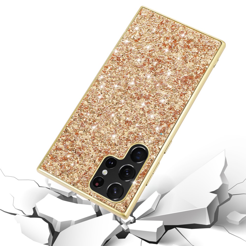  Galaxy S24 Ultra Skal Sparkling Glitter Roséguld