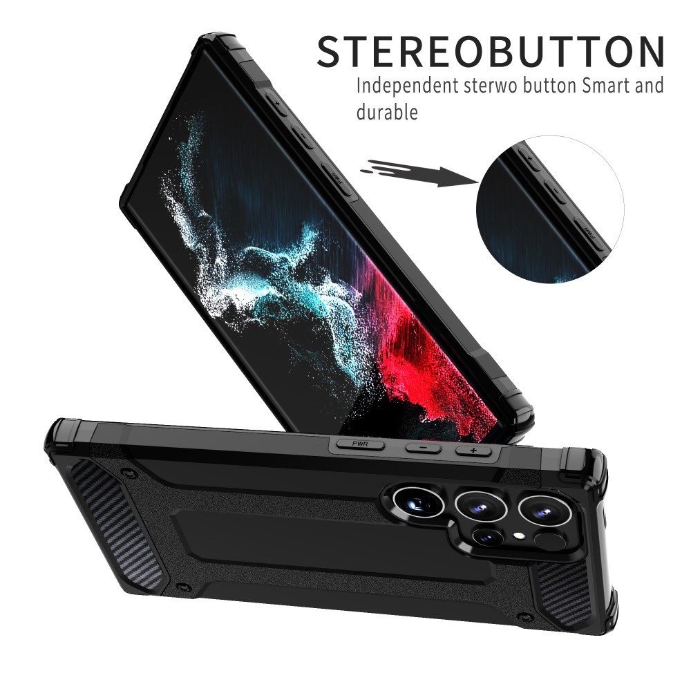  Galaxy S24 Ultra Skal Shockproof Hybrid Armor Röd