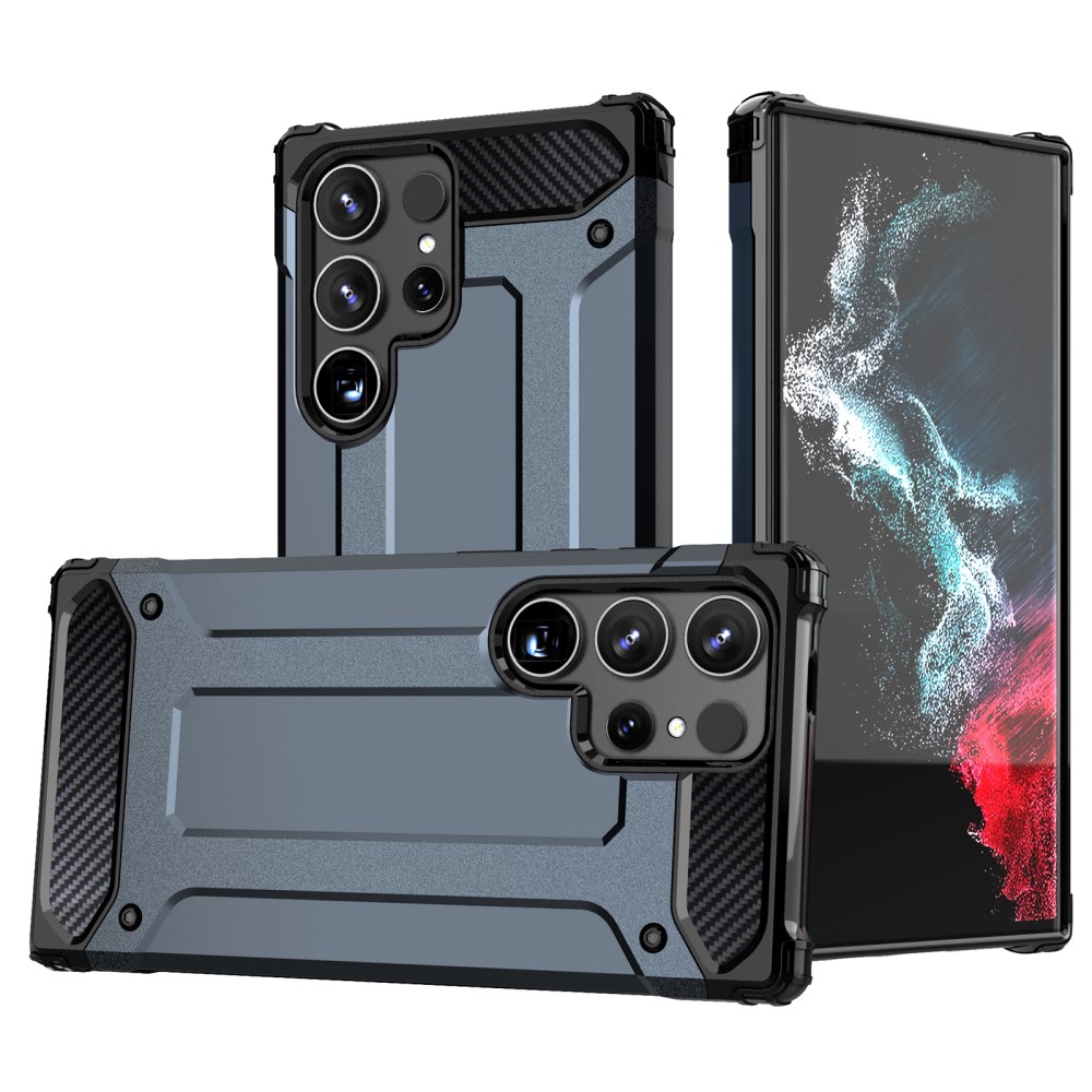  Galaxy S24 Ultra Skal Shockproof Hybrid Armor Mörk Blå