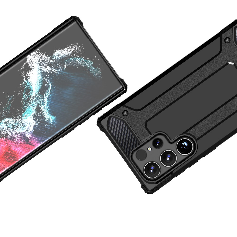  Galaxy S24 Ultra Skal Shockproof Hybrid Armor Grå