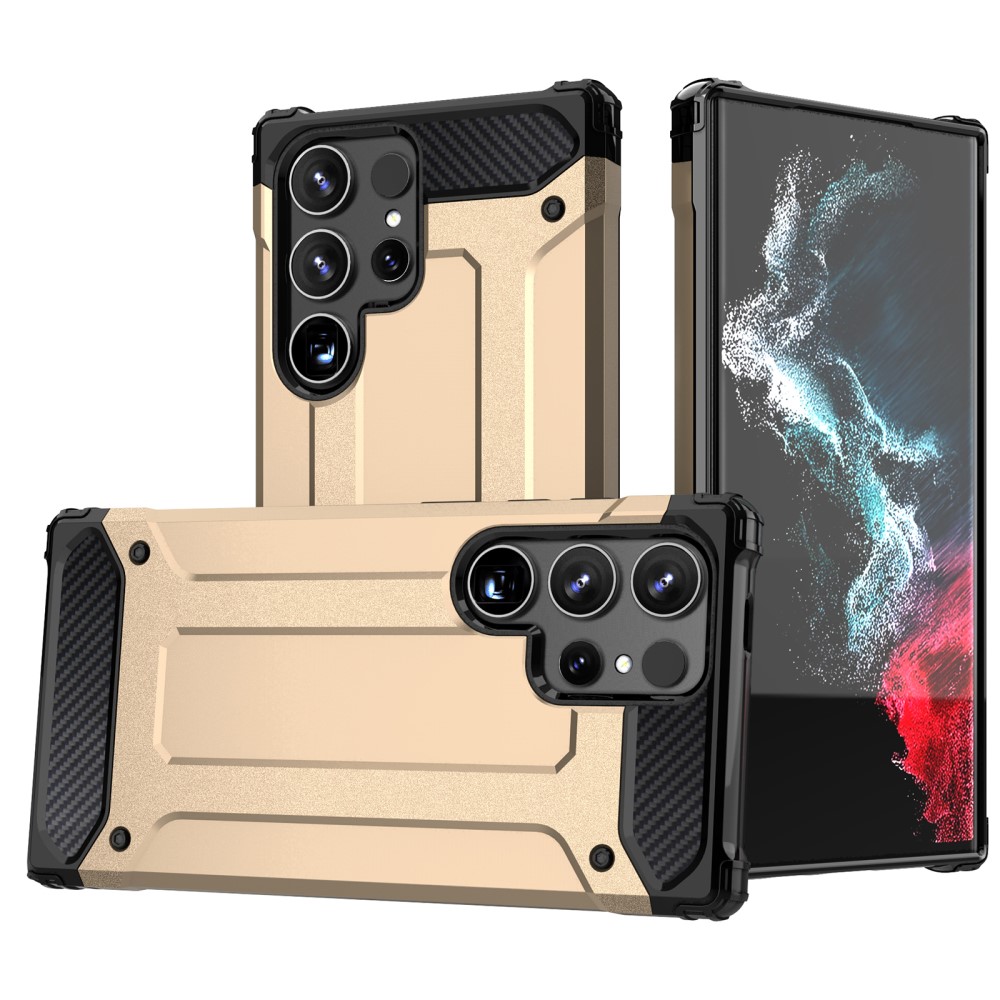  Galaxy S24 Ultra Skal Shockproof Hybrid Armor Guld