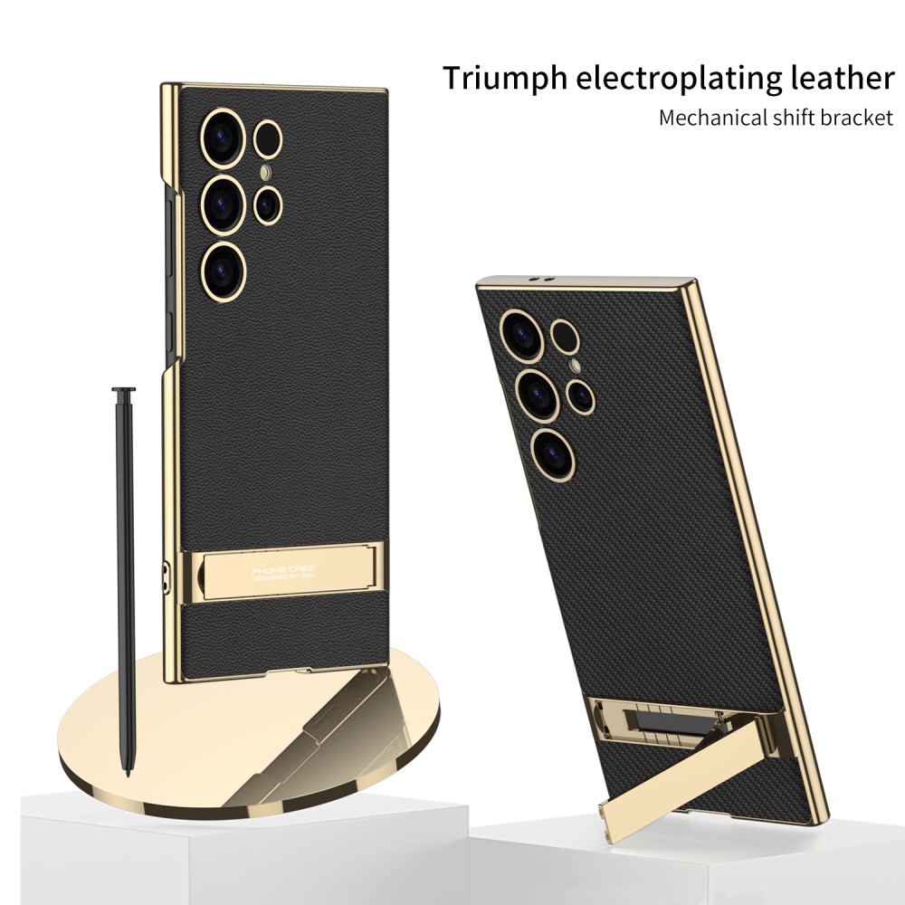GKK GKK Galaxy S24 Ultra Skal Electroplate Kickstand Grön
