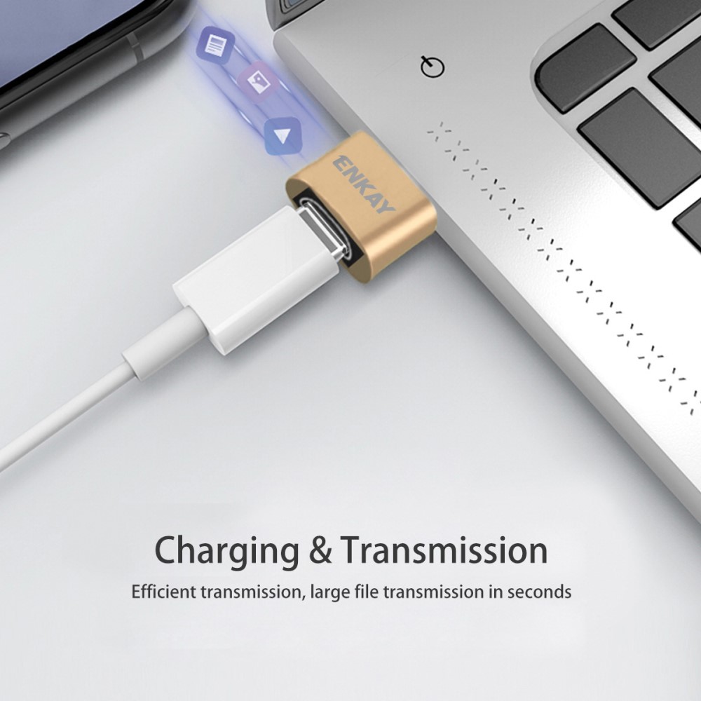 ENKAY ENKAY USB-A Till USB-C Adapter Svart