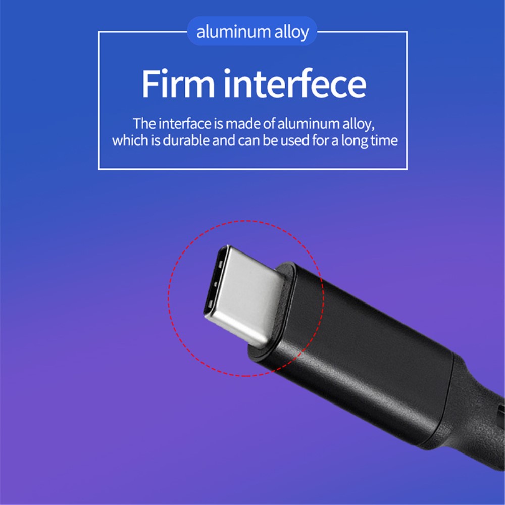  3m USB-C Förlängningskabel PD 100W 5A Kabel Svart