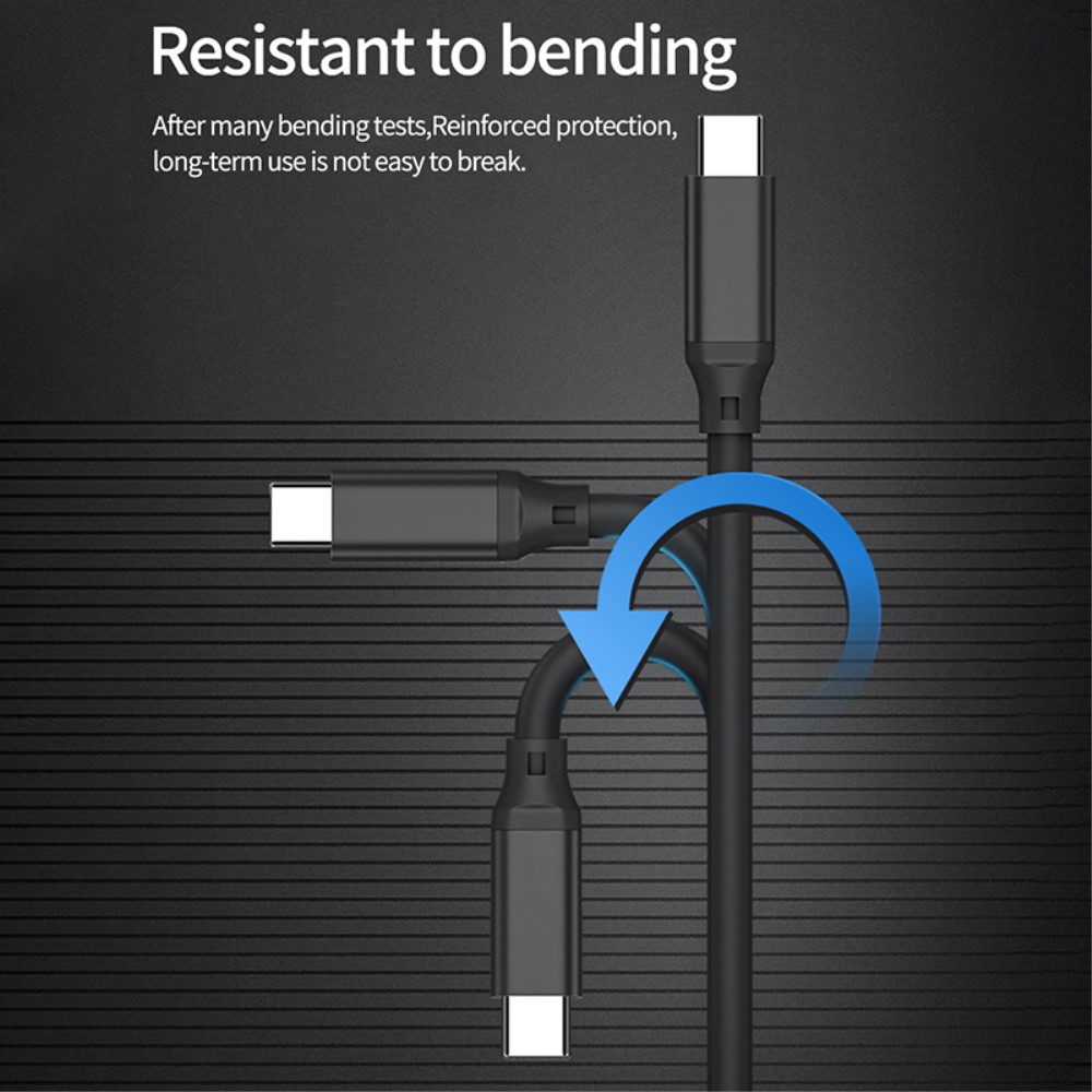  3m USB-C Förlängningskabel PD 100W 5A Kabel Svart