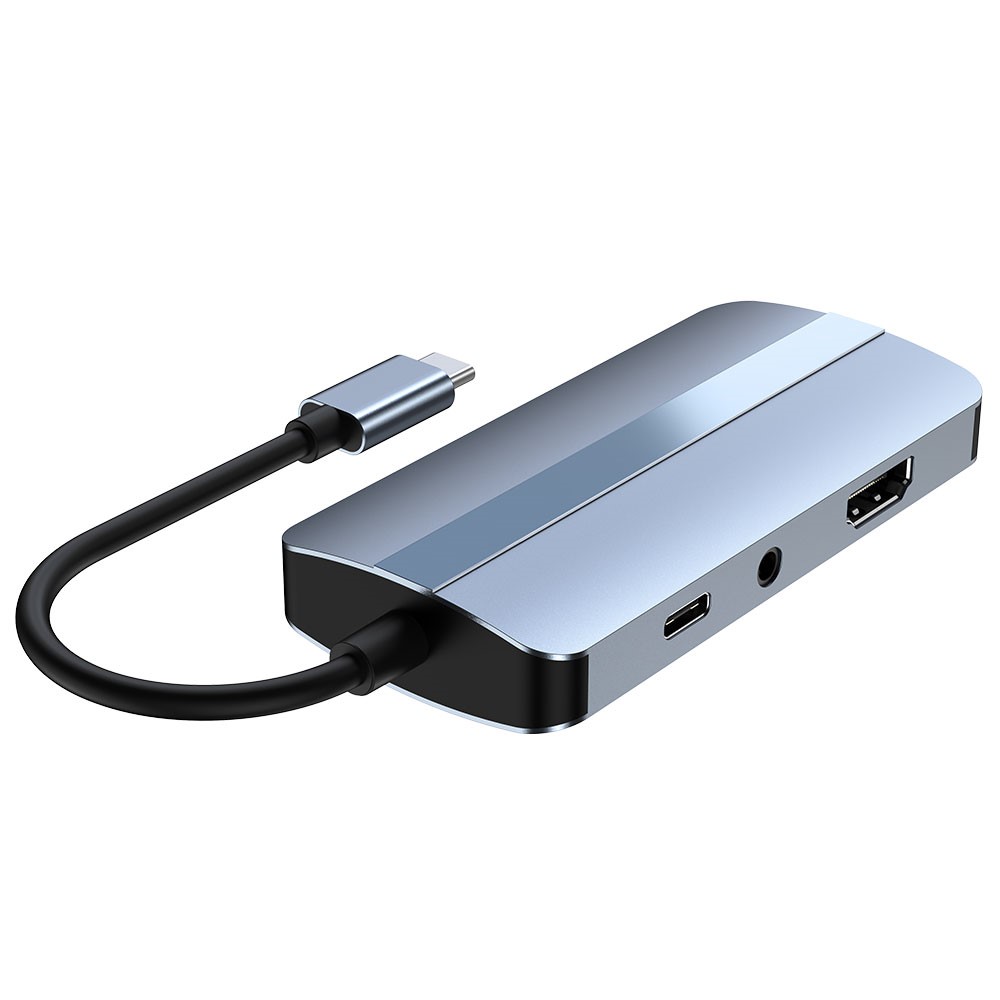  7in1 100W USB-C Dockningsstation VGA/USB-C/USB 3.0 Blå