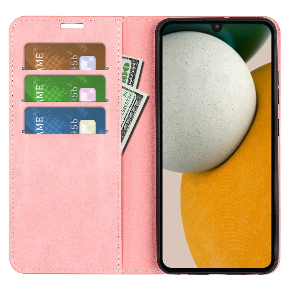  Samsung Galaxy A15 5G Fodral Flip Skin Touch Rosa