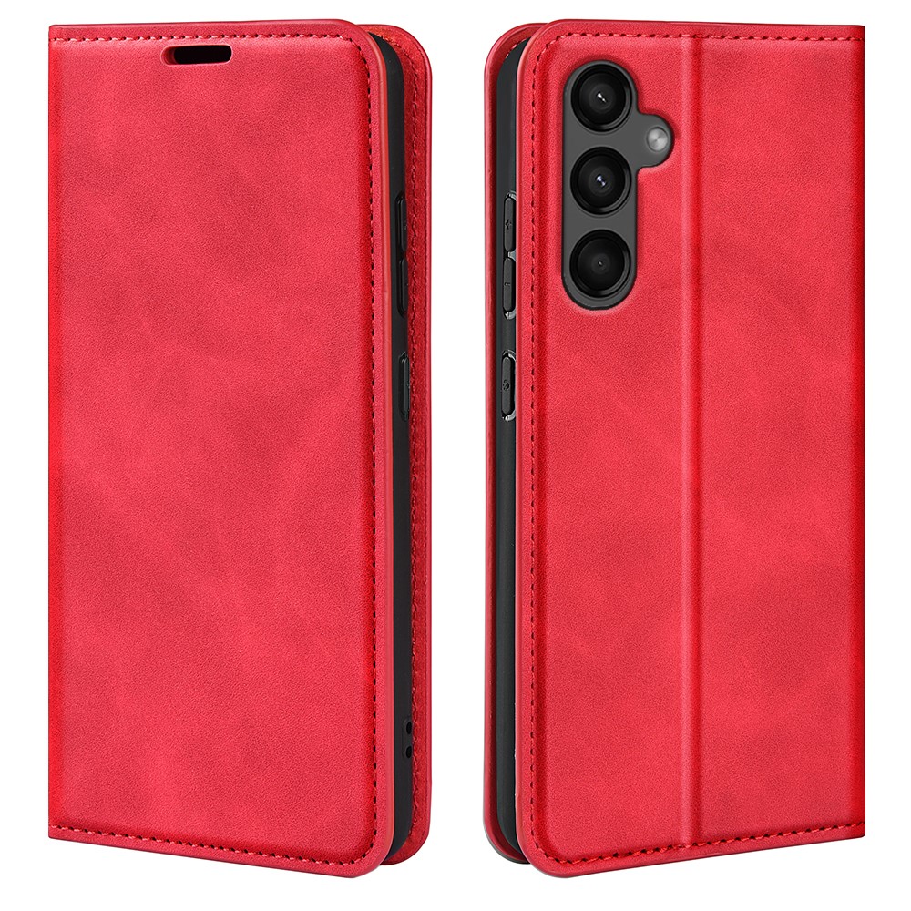  Samsung Galaxy A15 5G Fodral Flip Skin Touch Röd