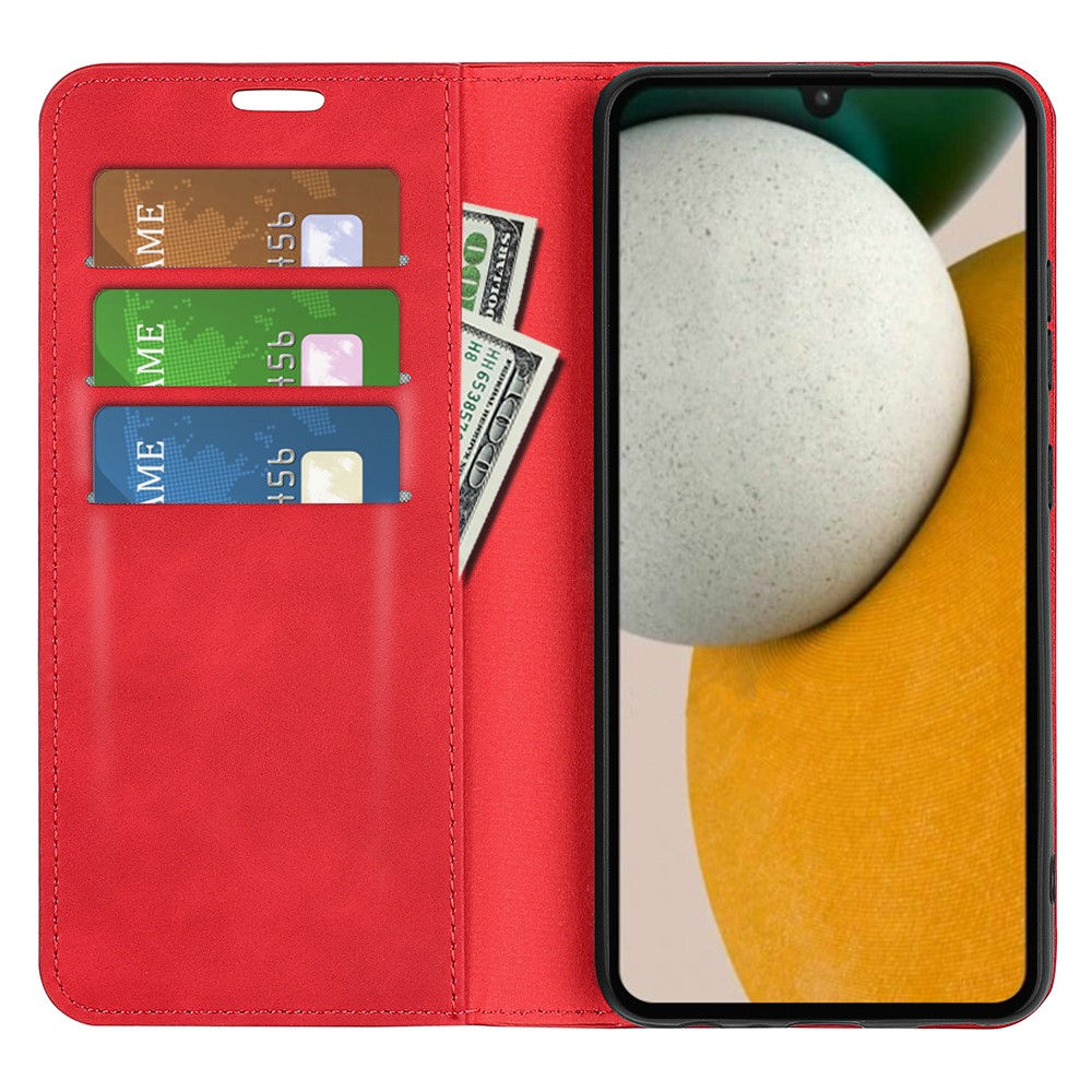  Samsung Galaxy A15 5G Fodral Flip Skin Touch Röd