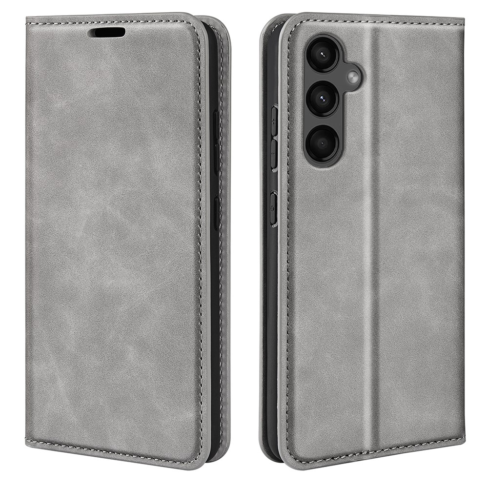  Samsung Galaxy A15 5G Fodral Flip Skin Touch Grå