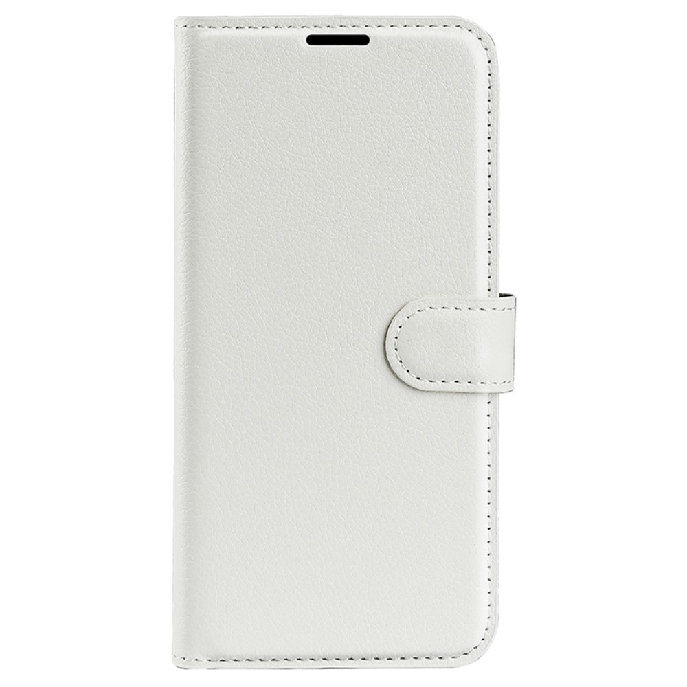  Samsung Galaxy A15 5G Fodral Litchi Läder Vit