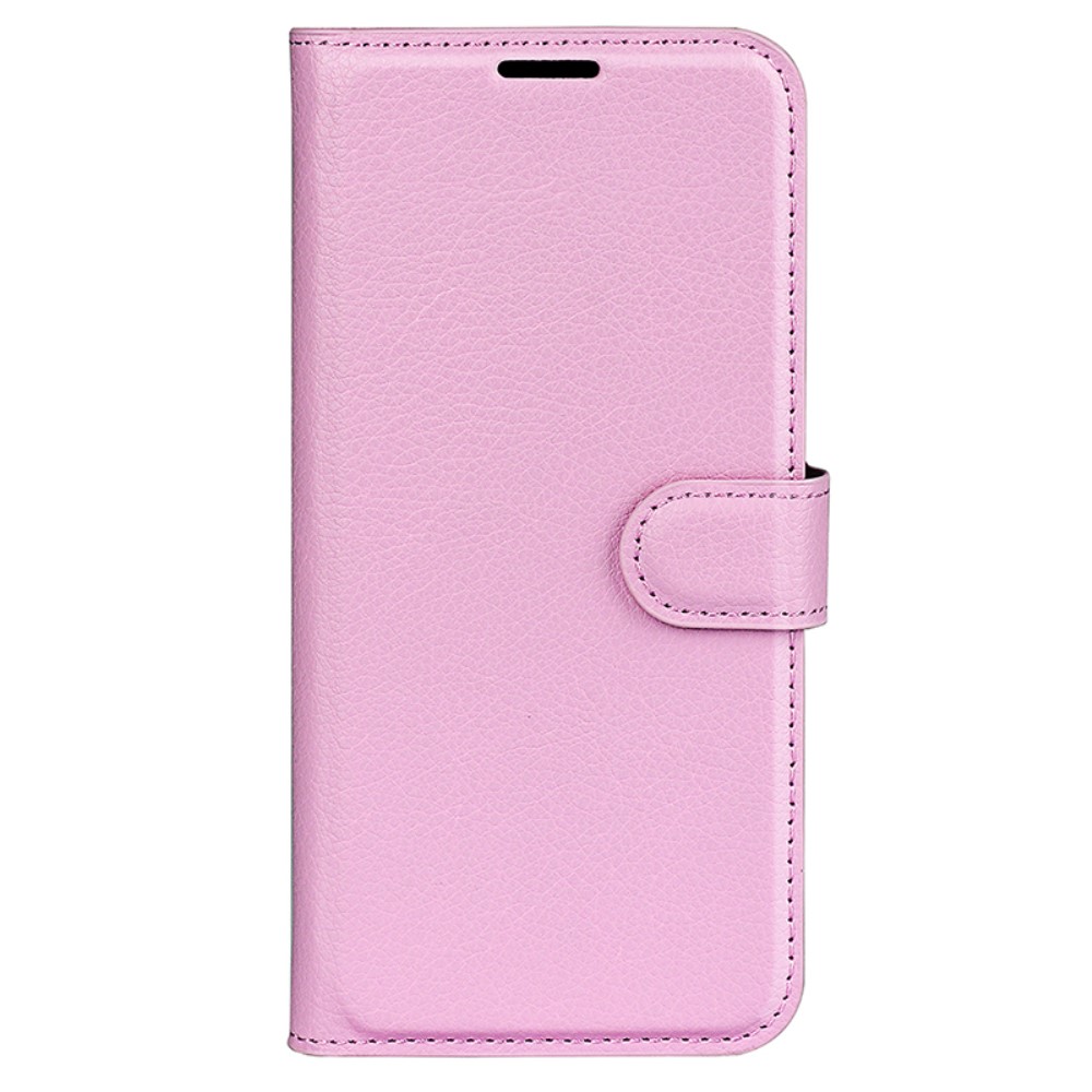  Samsung Galaxy A15 5G Fodral Litchi Läder Ljus Rosa