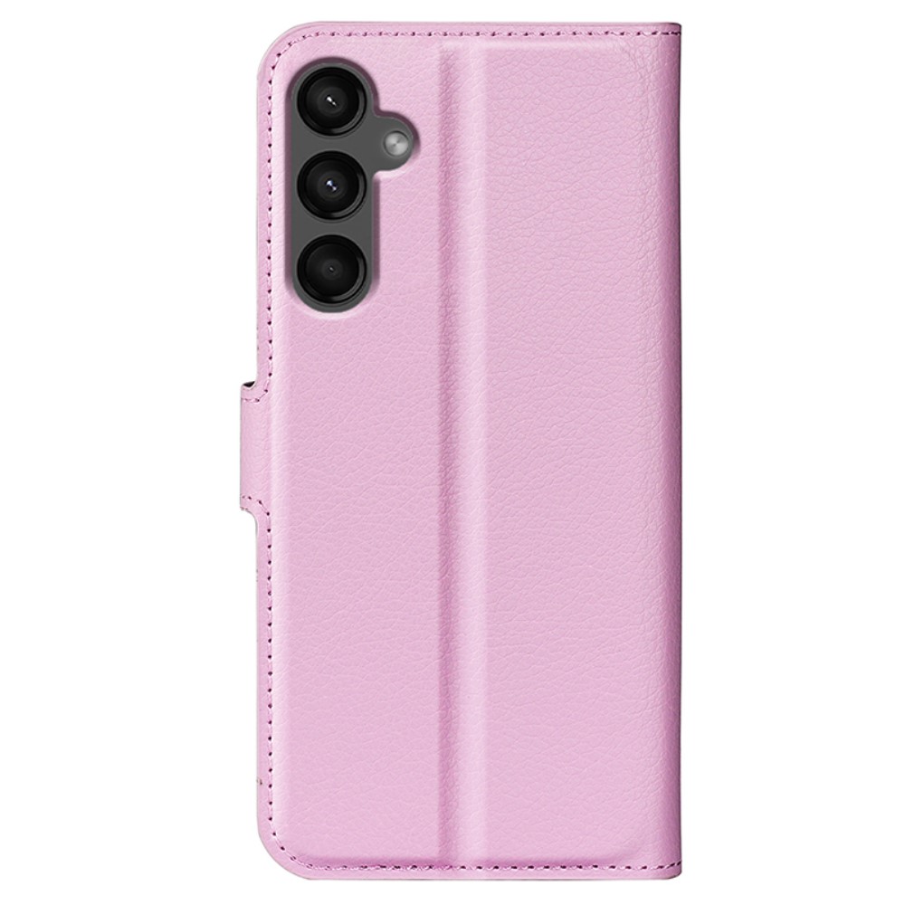  Samsung Galaxy A15 5G Fodral Litchi Läder Ljus Rosa