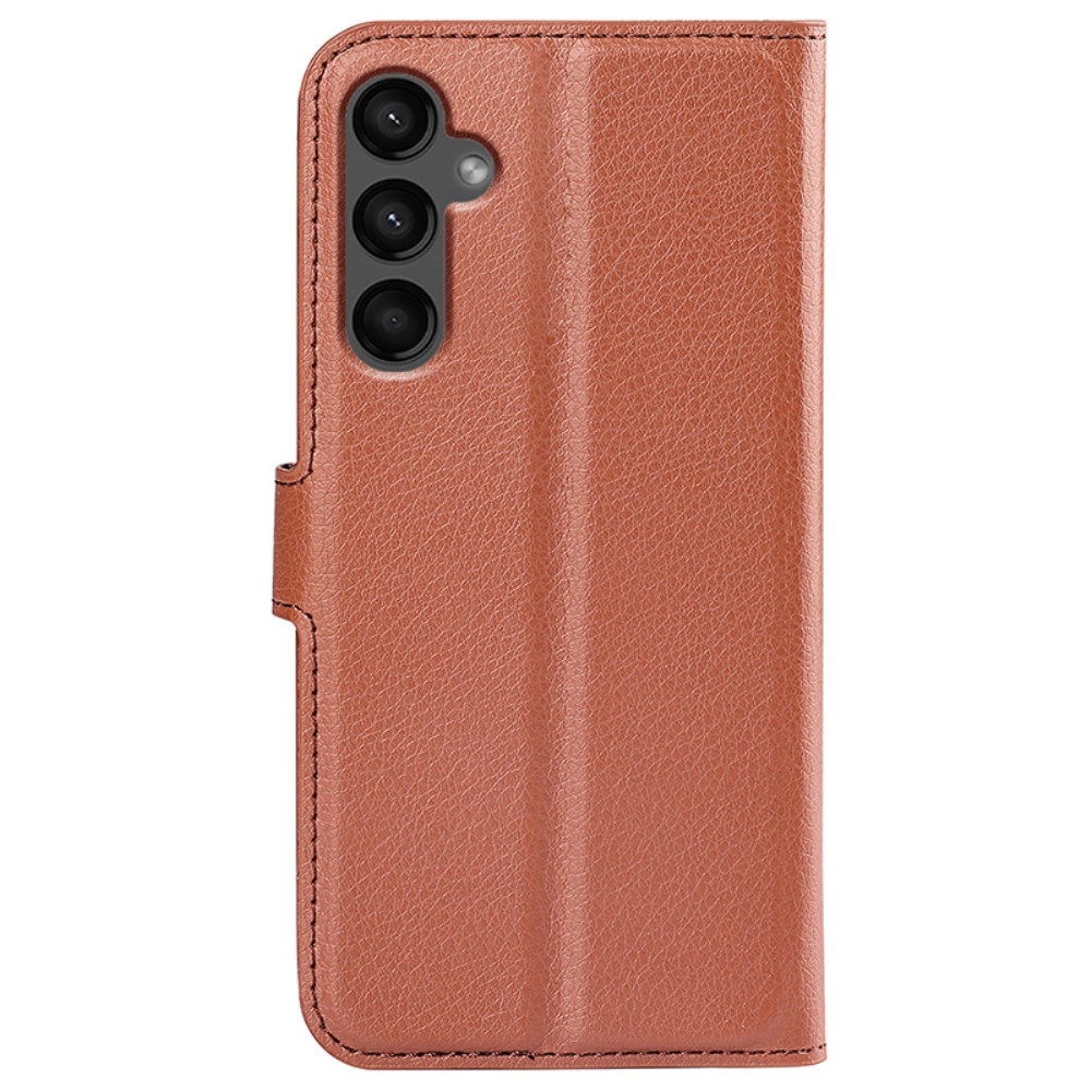  Samsung Galaxy A15 5G Fodral Litchi Läder Brun