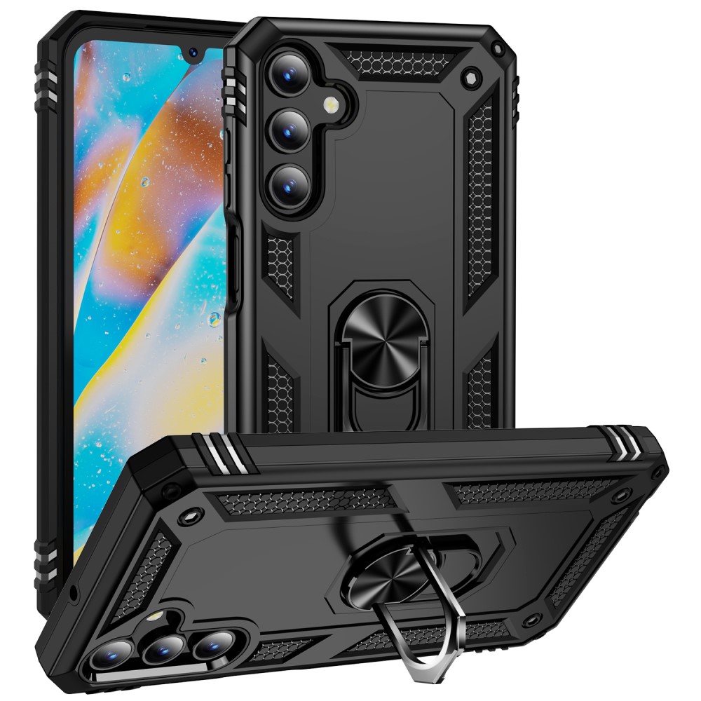  Samsung Galaxy A15 5G Skal Armor Ring Hybrid Svart