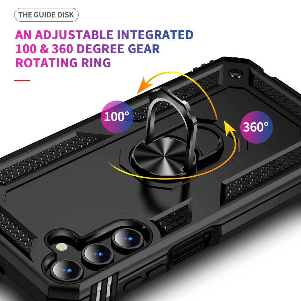  Samsung Galaxy A15 5G Skal Armor Ring Hybrid Svart