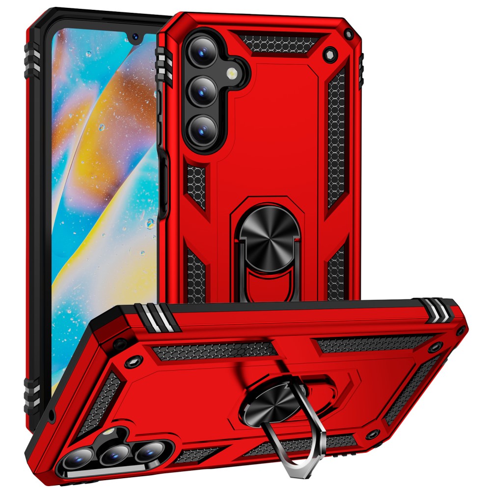  Samsung Galaxy A15 5G Skal Armor Ring Hybrid Röd