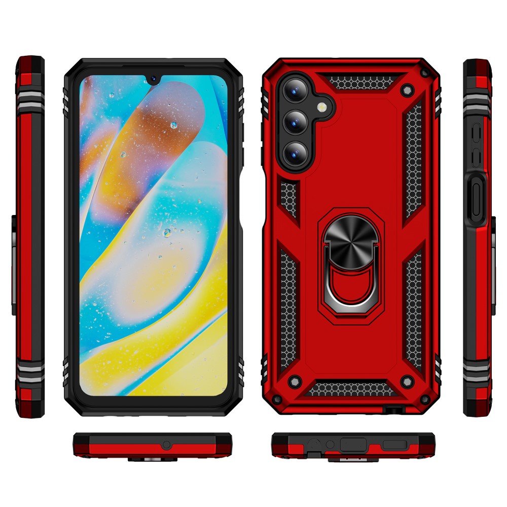  Samsung Galaxy A15 5G Skal Armor Ring Hybrid Röd