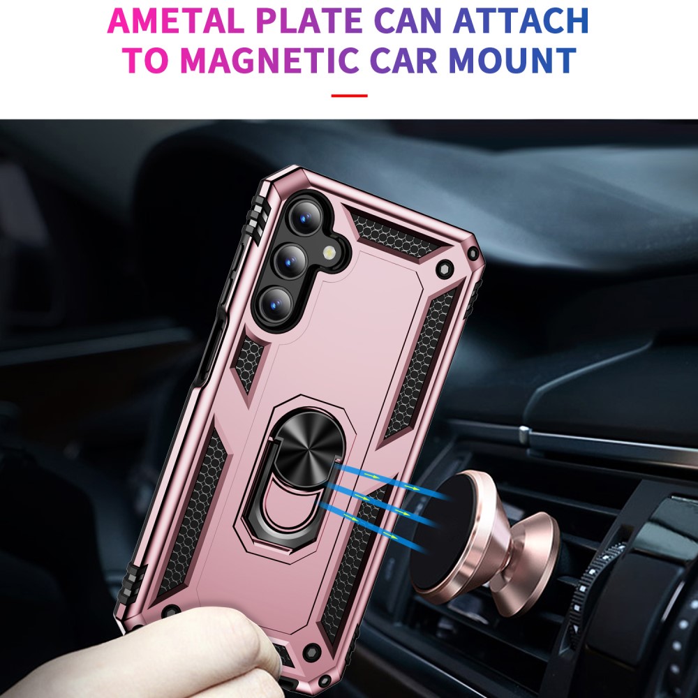  Samsung Galaxy A15 5G Skal Armor Ring Hybrid Roséguld