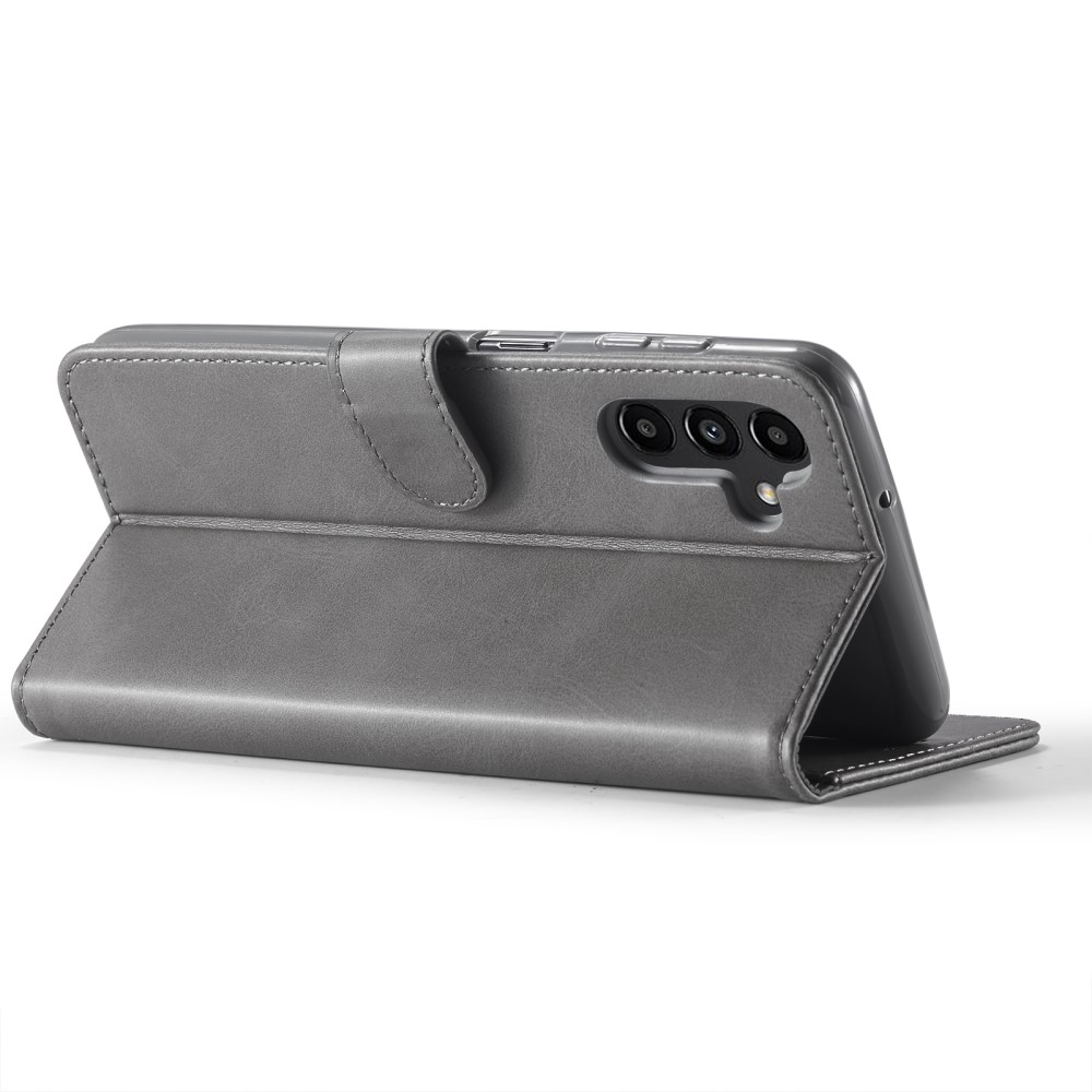 LC.IMEEKE LC.IMEEKE Galaxy A15 4G/5G Fodral Läder Grå