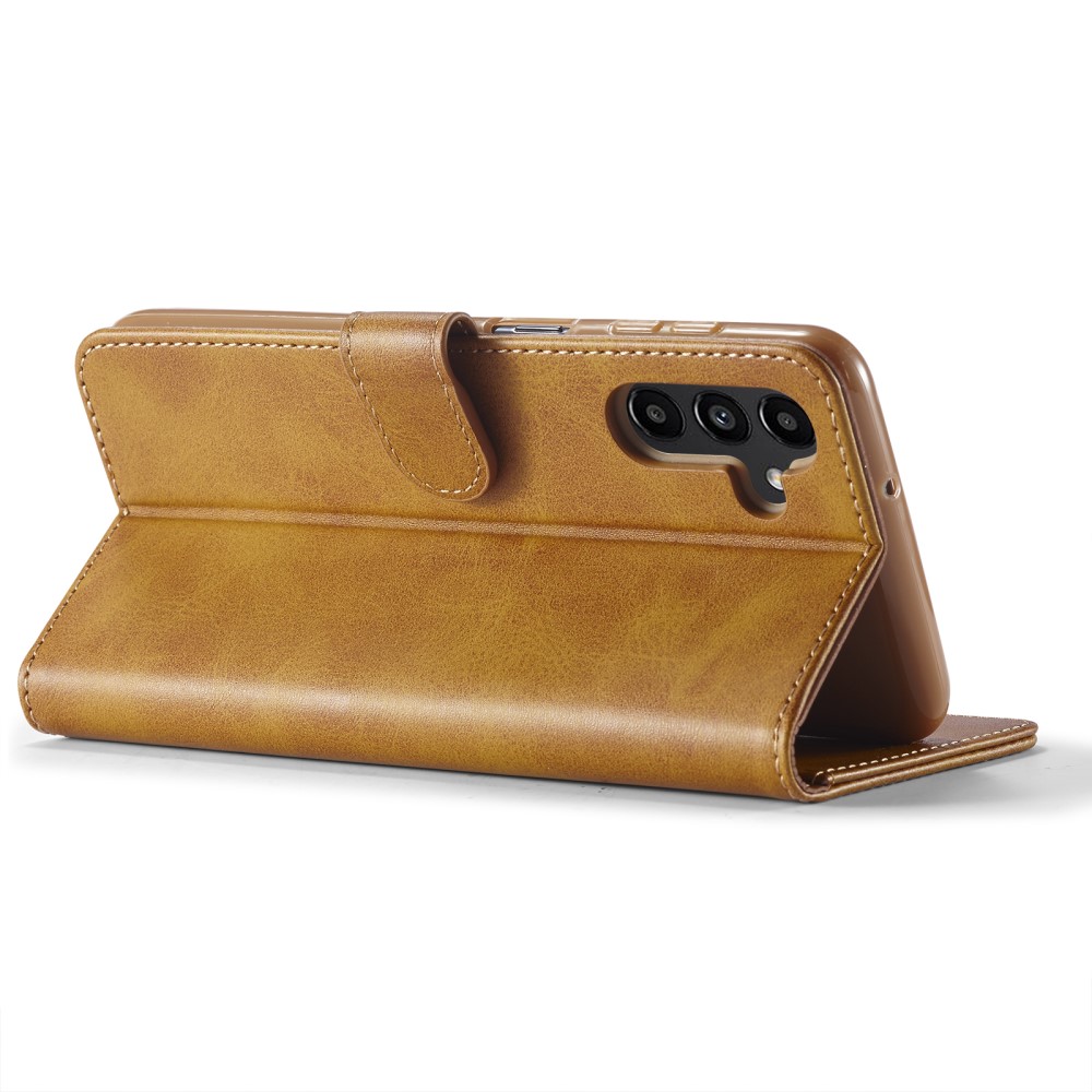 LC.IMEEKE LC.IMEEKE Galaxy A15 4G/5G Fodral Läder Brun