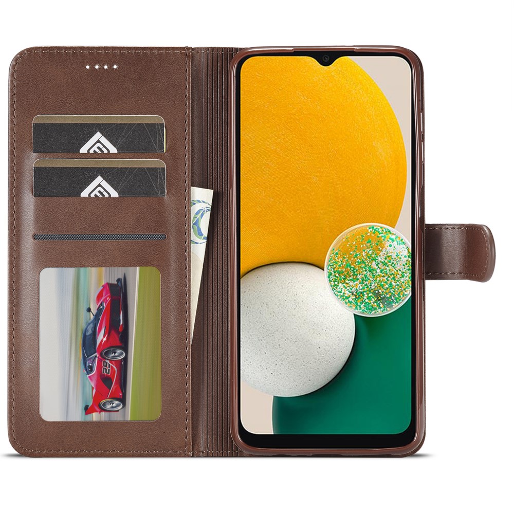 LC.IMEEKE LC.IMEEKE Galaxy A15 4G/5G Fodral Läder Brun