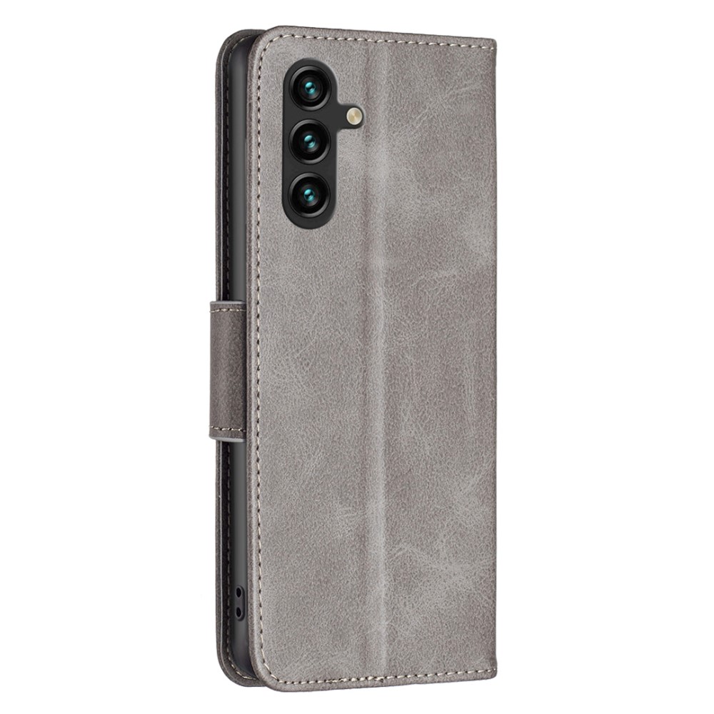  Samsung Galaxy A35 5G Fodral Shark Läder Grå