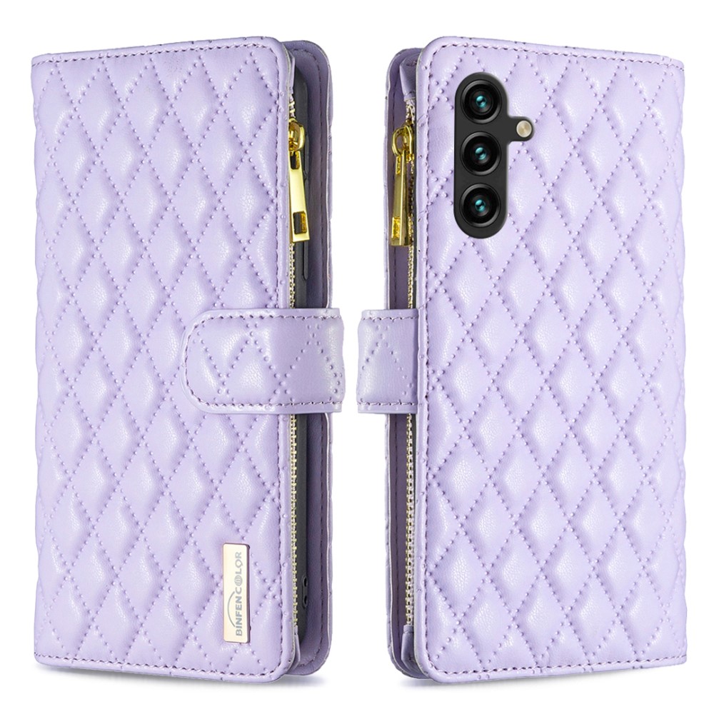 BINFEN BINFEN Galaxy A35 5G Fodral Diamond Multifunktionell Lila