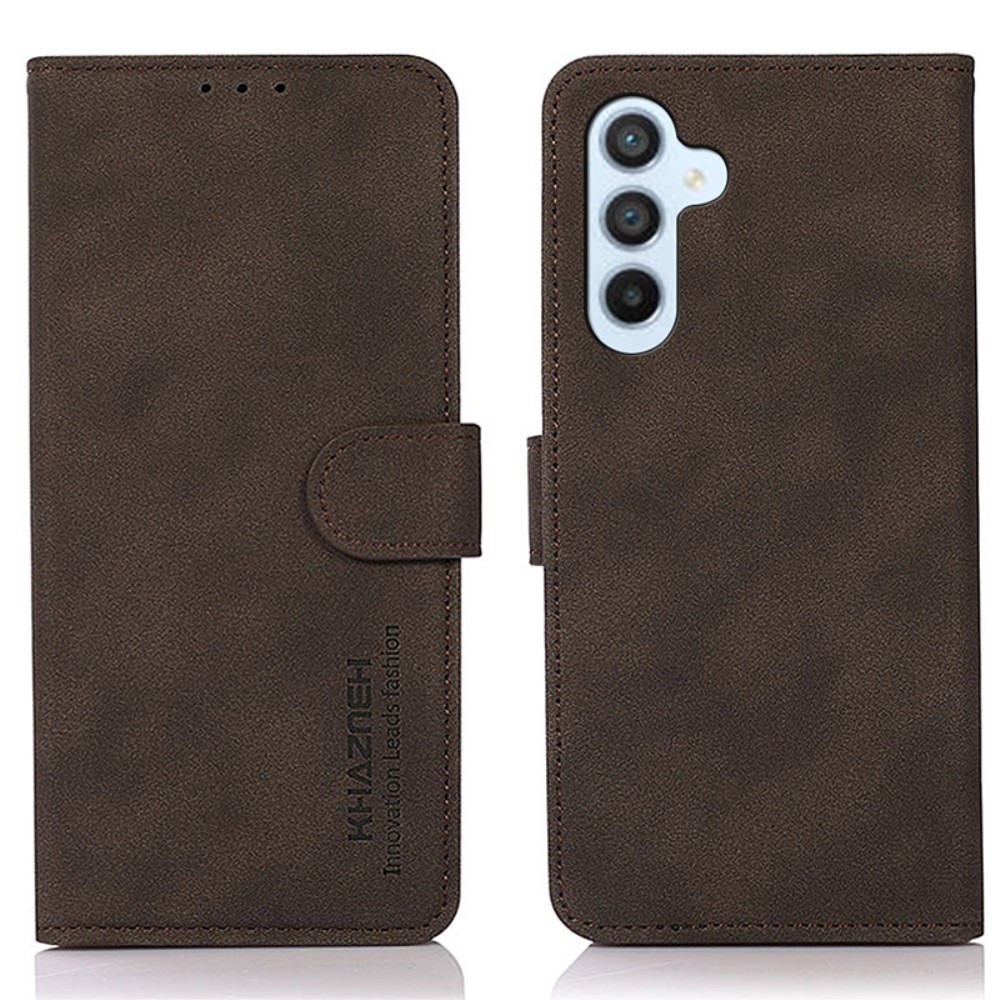 KHAZNEH KHAZNEH Galaxy A35 5G Fodral Matt Läder Brun