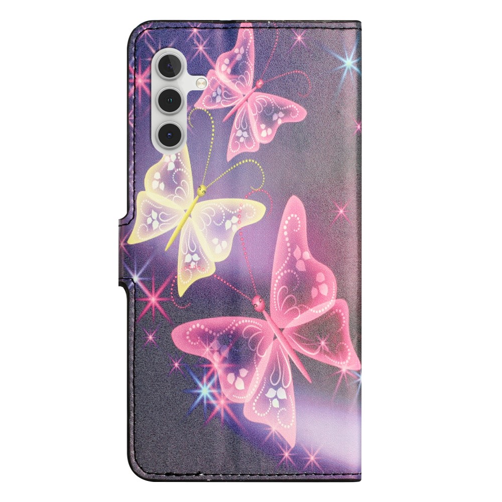  Samsung Galaxy A35 5G Fodral Med Tryck Glittriga Fjärilar