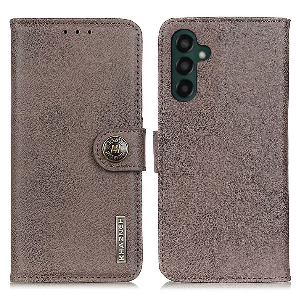 KHAZNEH KHAZNEH Galaxy A35 5G Fodral Läder Khaki