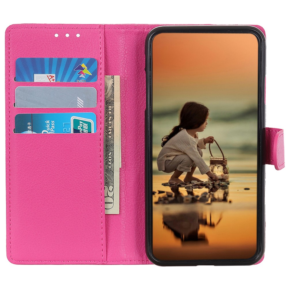  Samsung Galaxy A35 5G Fodral Litchi Läder Rosa