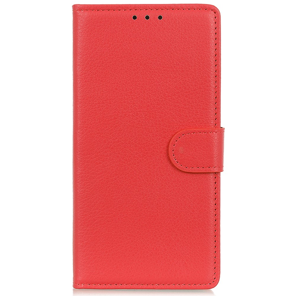  Samsung Galaxy A35 5G Fodral Litchi Läder Röd