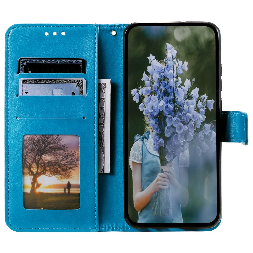  Samsung Galaxy A35 5G Fodral Mandala Läder Blå